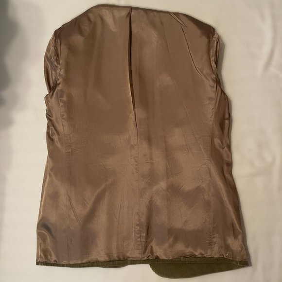 HOLBROOK Vintage MENS BLAZER 48L Corduroy 2 BUTTON SPORT COAT Lined BEIGE 0917AT - Picture 9 of 12